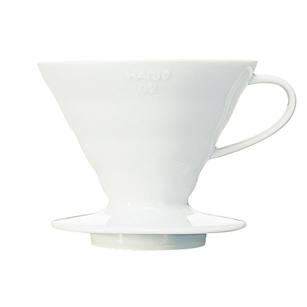 Hario Ceramic V60-02 Coffee Dripper in White